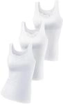 Unterhemd, Damen, Gr. 34, N-Gr, wei&szlig;, Feinripp, Obermaterial: 100% Baumwolle, PETITE