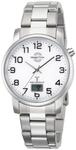 Funkuhr MASTER TIME "Basic", silber (silberfarben, wei&szlig;), Armbanduhren, Herren,