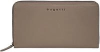Geldb&ouml;rse BUGATTI "MIRA", Damen, grau (taupe), Leder, leicht gl&auml;nzend, unifarben,