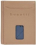 Geldb&ouml;rse BUGATTI "SECURE SLIM", Damen, beige, Leder, leicht gl&auml;nzend, unifarben,