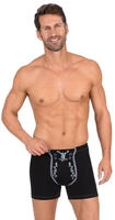 Boxer TRIGEMA "TRIGEMA Pants mit Hirsch", Herren, Gr. S, 1 Stk., schwarz, 95%