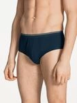 Midislip CALIDA "Twisted Cotton", Herren, Gr. L (52/54), Feinripp, blau (admiral),