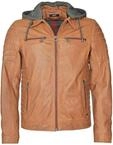 Lederjacke MAZE "Lederjacke 42021310", Herren, Gr. S, braun (cognac),...