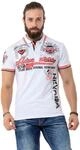 Poloshirt CIPO & BAXX, Herren, Gr. S, wei&szlig;, Single Jersey, Obermaterial: 95%