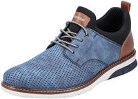 Slip-On Sneaker RIEKER, Herren, Gr. 47, blau (blau, braun), Lederimitat, Textil,