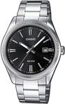 Quarzuhr, silber (edelstahlfarben, schwarz), CASIO TIMELESS COLLECTION, Armbanduhren,