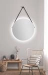 LED-Lichtspiegel TALOS, wei&szlig; (wei&szlig; matt), &Oslash;:80cm, Spiegel, LED-Lichtspiegel, rund,
