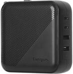 TARGUS USB-Ladeger&auml;t "100W Multiport GaN Charger mit Reiseadaptern", schwarz, B:12cm