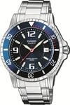 Quarzuhr, silber (silberfarben, blau), CASIO TIMELESS COLLECTION, Armbanduhren,