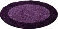 Hochflor-Teppich AYYILDIZ TEPPICHE "Life Shaggy 1503", lila, H:30mm &Oslash;:200cm,