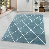 Teppich AYYILDIZ TEPPICHE "RIO 4601", blau, B:80cm H:8mm L:150cm, Polypropylen...