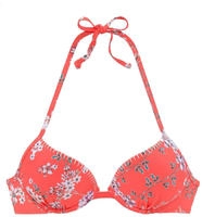 Push-Up-Bikini-Top SUNSEEKER "Ditsy", Damen, Gr. 32, Cup A, orange (orange,