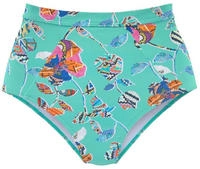 Highwaist-Bikini-Hose SUNSEEKER "Jam", Damen, Gr. 34, N-Gr, bunt (t&uuml;rkis,...