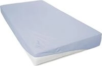 Spannbettlaken PRIMERA "Teddy Flausch", blau (blau sky), L:200cm, Biber,