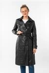 Ledermantel MAURITIUS "GWTaruh OT", Damen, Gr. XS, schwarz, Obermaterial: 100%