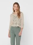 Strickpullover JDY "JDYNEW SUN 3/4 CROPPED PULLOVER KNT NOOS", Damen, Gr. XS,...