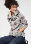 Kapuzensweatshirt RAGWEAR "GRIPY FLOWERS O", Damen, Gr. XXL, wei&szlig;, Sweatware,