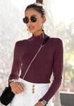 Strickpullover LASCANA, Damen, Gr. 32/34, lila (brombeer, burgunder), Feinstrick,