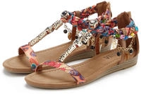 Sandale LASCANA "Sommerschuh, Sandalette, offener Schuh", Damen, Gr. 37, bunt (rosa,