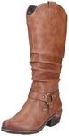 Westernstiefel RIEKER, Damen, Gr. 36, Normalschaft, braun, Lederimitat, used, Schuhe