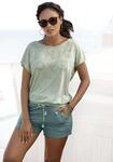 Rundhalsshirt VENICE BEACH, Damen, Gr. 32/34, gr&uuml;n (mint), Slub, Obermaterial:...