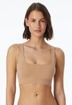 Bustier SCHIESSER "Casual Seamless", Damen, Gr. L, N-Gr, beige (maple),...
