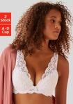 Push-up-BH, Damen, Gr. 70, Cup A, schwarz-wei&szlig; (wei&szlig;, schwarz), Spitze,