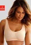 Bralette-BH, Damen, Gr. XS (32/34), N-Gr, braun (caramel, schwarz), Microtouch,