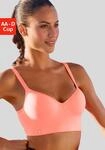 Sport-Push-up-BH LASCANA ACTIVE, Damen, Gr. 75, Cup A, orange (neon koralle),