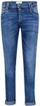Boyfriend-Hose CARTOON "Boyfriend-Hose mit Nieten", Damen, Gr. 34, EURO, blau,