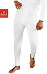 Lange Unterhose CLIPPER, Herren, Gr. 3, 2 Stk., wei&szlig;, Doppelripp, Obermaterial: 100%
