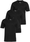 V-Shirt MAN'S WORLD, Herren, Gr. S (44/46), schwarz, Single Jersey, Obermaterial:
