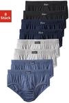 Slip LE JOGGER, Herren, Gr. 4, 8 Stk., blau (schwarz, marine, grau, meliert,...