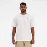 T-Shirt NEW BALANCE "SPORT ESSENTIALS COTTON T-SHIRT", Herren, Gr. L, wei&szlig; (wei&szlig;