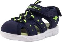 Sandale KANGAROOS "K-Mini", M&auml;dchen, Gr. 23, blau (navy, lime), Synthetik, Textil,