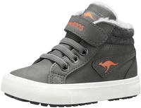 Sneaker KANGAROOS "Kavu III", M&auml;dchen, Gr. 21, grau (steel grau, flame), Synthetik,