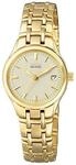 Solaruhr CITIZEN, gold (goldfarben, champagnerfarben), Armbanduhren, Damen, Solaruhr,
