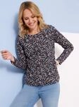 Langarmshirt CLASSIC BASICS "Shirt", Damen, Gr. 56, bunt (schwarz, rostrot,