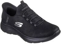 Slip-On Sneaker SKECHERS "SUMMITS", Damen, Gr. 35, Textil, schwarz, unifarben,...