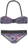 Bandeau-Bikini S.OLIVER, Jungen, Gr. 122/128, N-Gr, bunt, Polyamid, bedruckt,