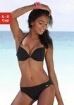 Push-Up-Bikini-Top BUFFALO "Happy", Damen, Gr. 32, Cup A, schwarz, Microfaser,