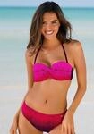 B&uuml;gel-Bandeau-Bikini LASCANA, Damen, Gr. 32, Cup A, rot, Polyamid, Farbverlauf,