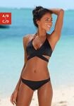 Triangel-Bikini BENCH., Damen, Gr. 32, Cup A/B, schwarz, Polyamid, unifarben,