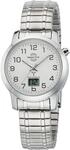 Funkuhr MASTER TIME "Basic", silber (silberfarben, wei&szlig;), Armbanduhren, Damen,