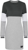 Sweatkleid OXMO "Sweatkleid OXOmila", Damen, Gr. L, N-Gr, grau (dunkelgrau melange),