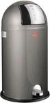 M&uuml;lleimer WESCO "Kickboy", grau (graphit), B:40cm H:75,5cm T:40cm, Stahlblech,