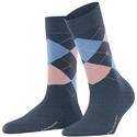Socken BURLINGTON "Marylebone", Damen, Gr. 36-41, blau melange, Baumwollmischung,