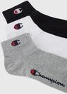Kurzsocken CHAMPION "3 Pack Quarter Socks", Herren, Gr. 35-38, oxgm, wht, nbk,...