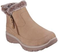 Winterboots SKECHERS "EASY GOING-COOL ZIP", Damen, Gr. 36, beige (hellbraun), Leder,