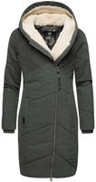 Wintermantel RAGWEAR "Wintermantel Gordon Long", Damen, Gr. XXL, gr&uuml;n (schwarz